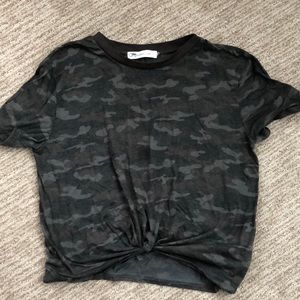 Girls camo crop top